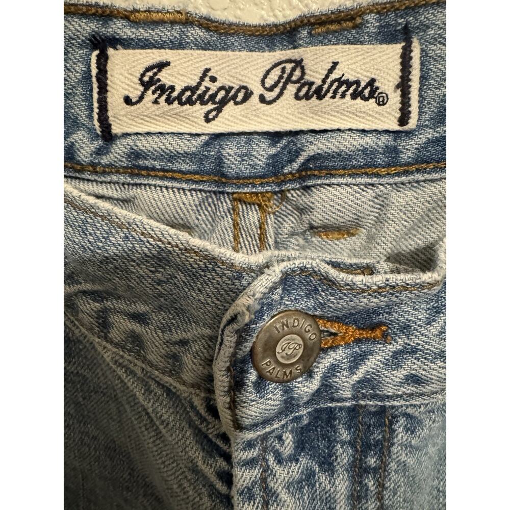 Indigo Palms‎ Size 36 X 32 Women's Jeans Cropped Mid Rise Soft Light Indigo Blue - Picture 5 of 13